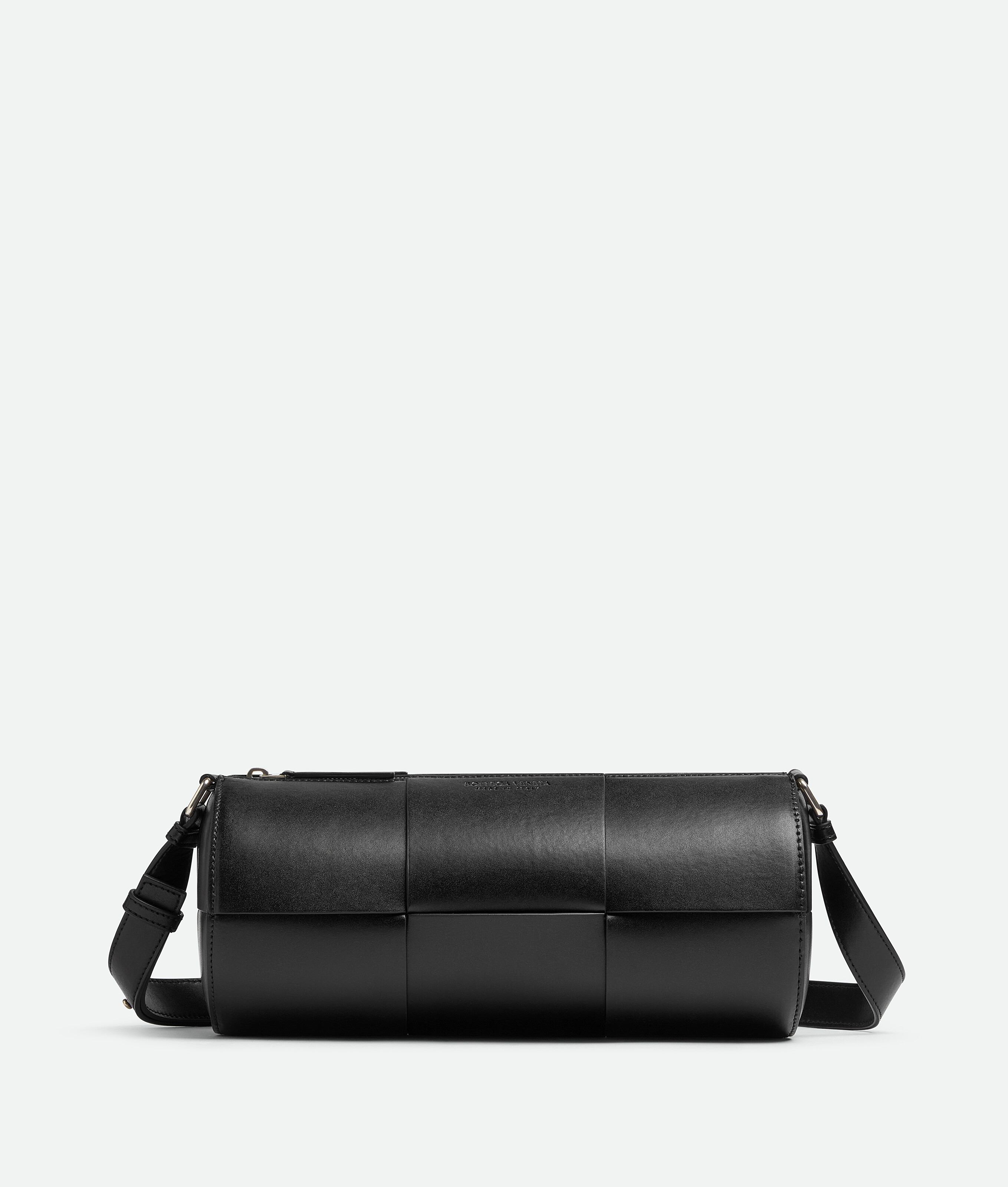 Small Canette - Cylindrical cross-body bag crafted from Intreccio leather with adjustable strap（Available in one month）