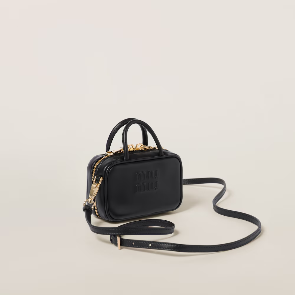 Leather micro bag miu miu 