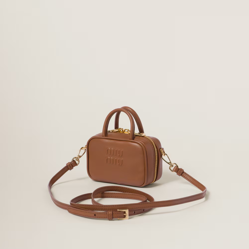 Leather micro bag miu miu 