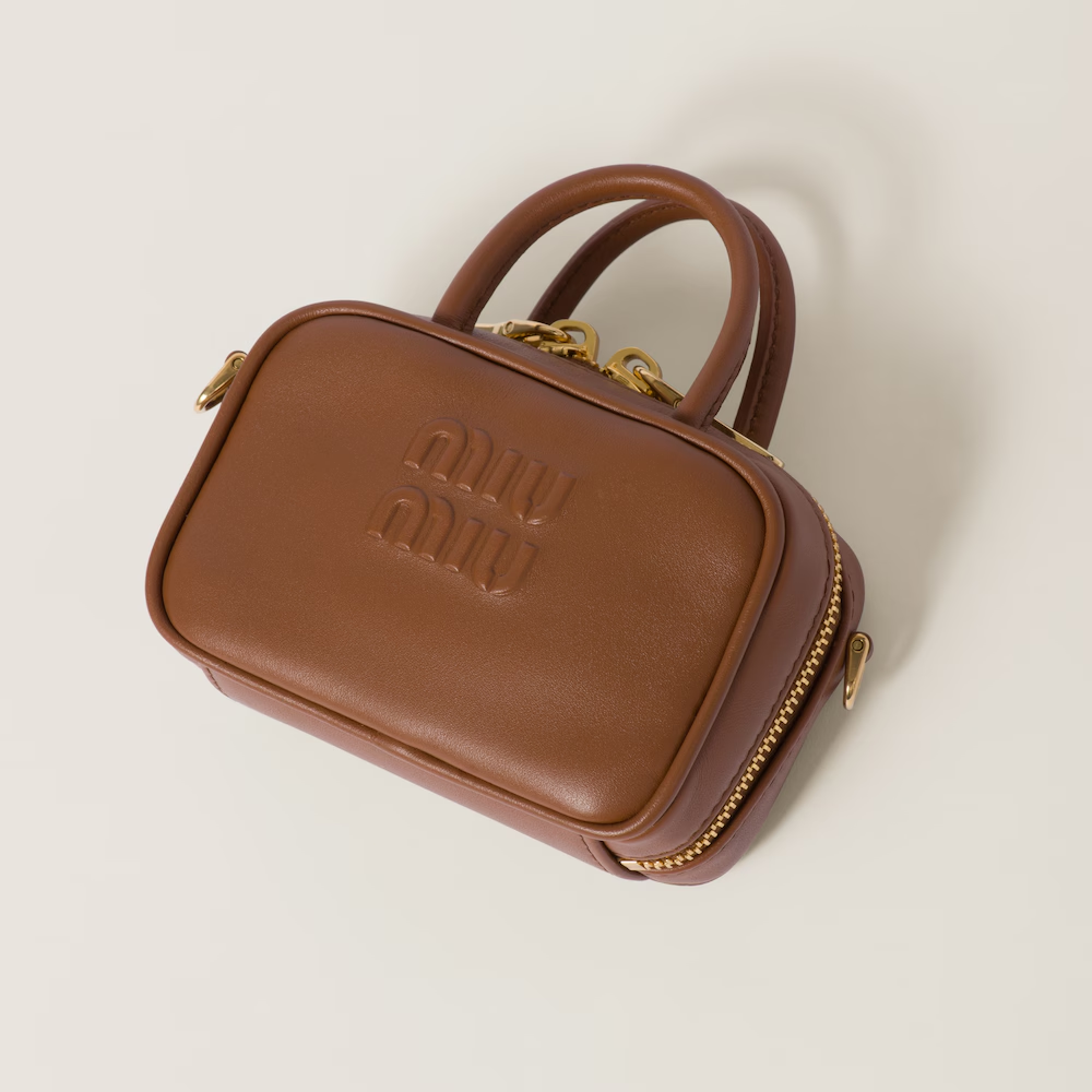 Leather micro bag miu miu 