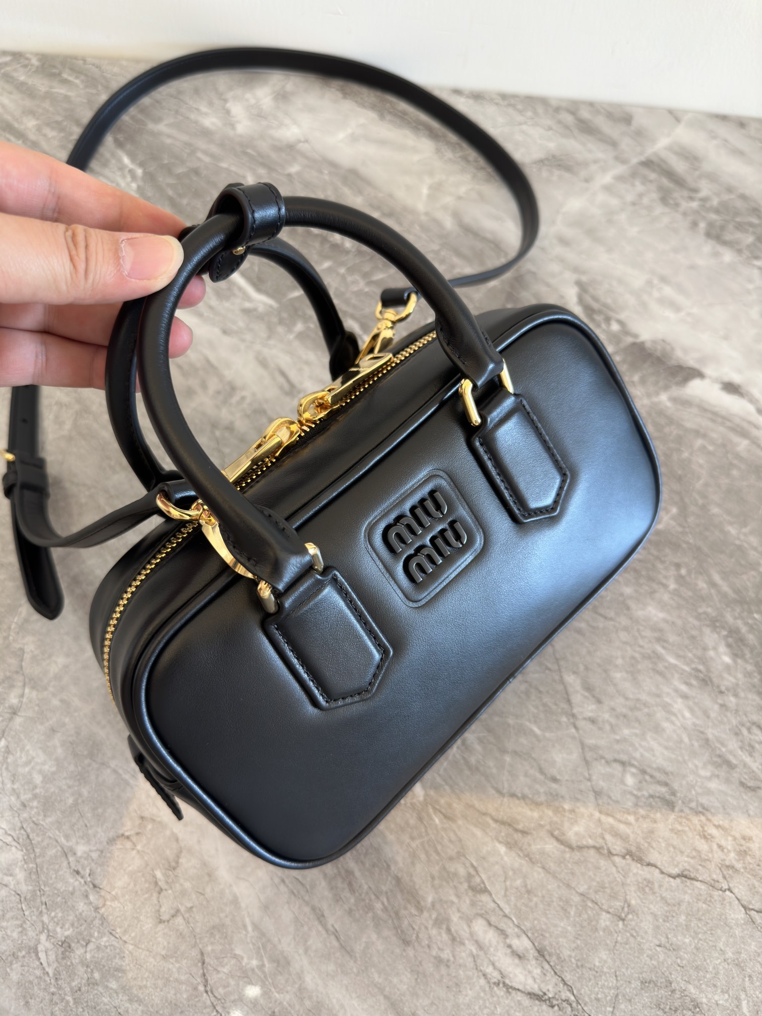 Arcadie leather bag miu miu