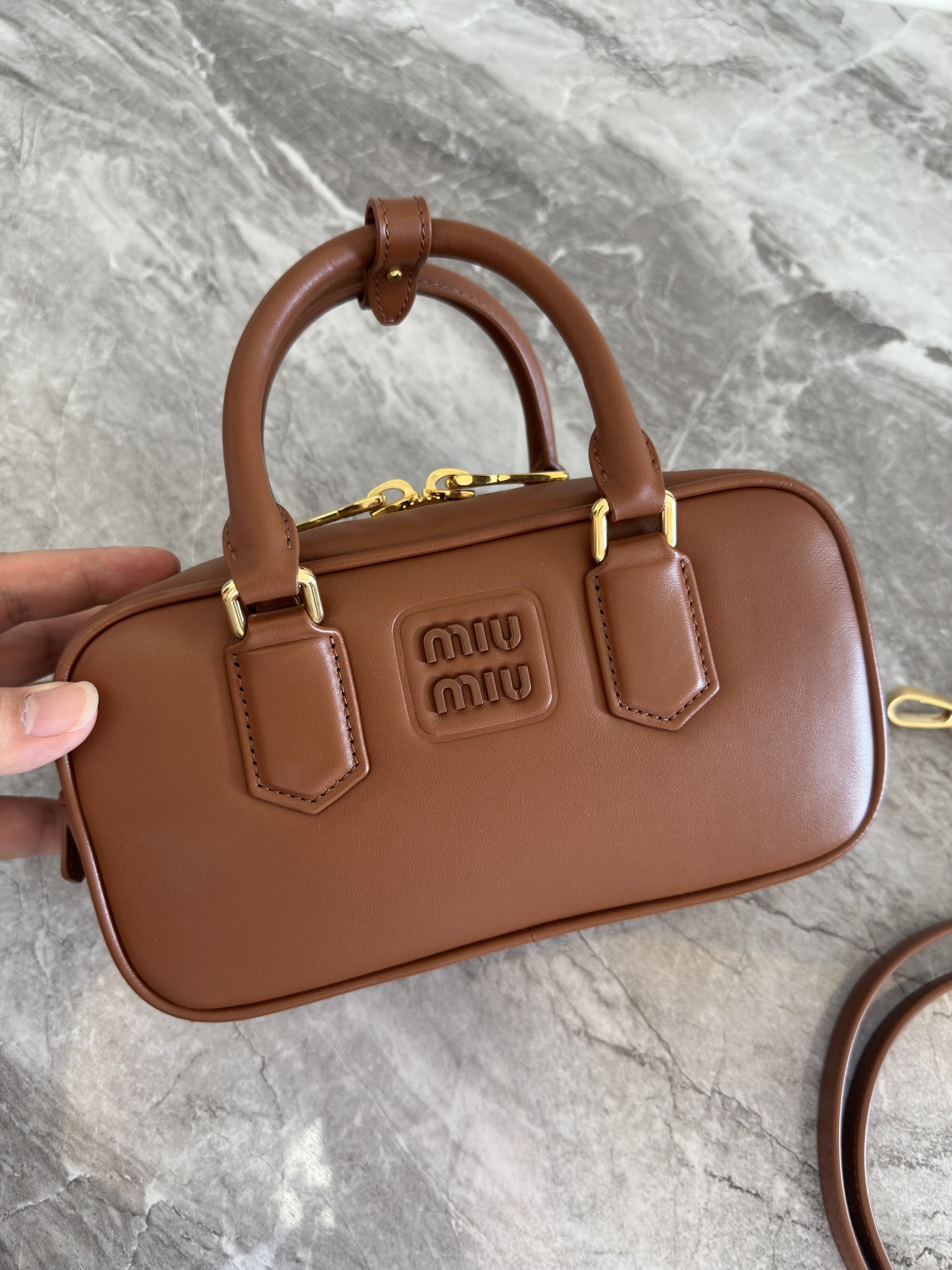 Arcadie leather bag miu miu