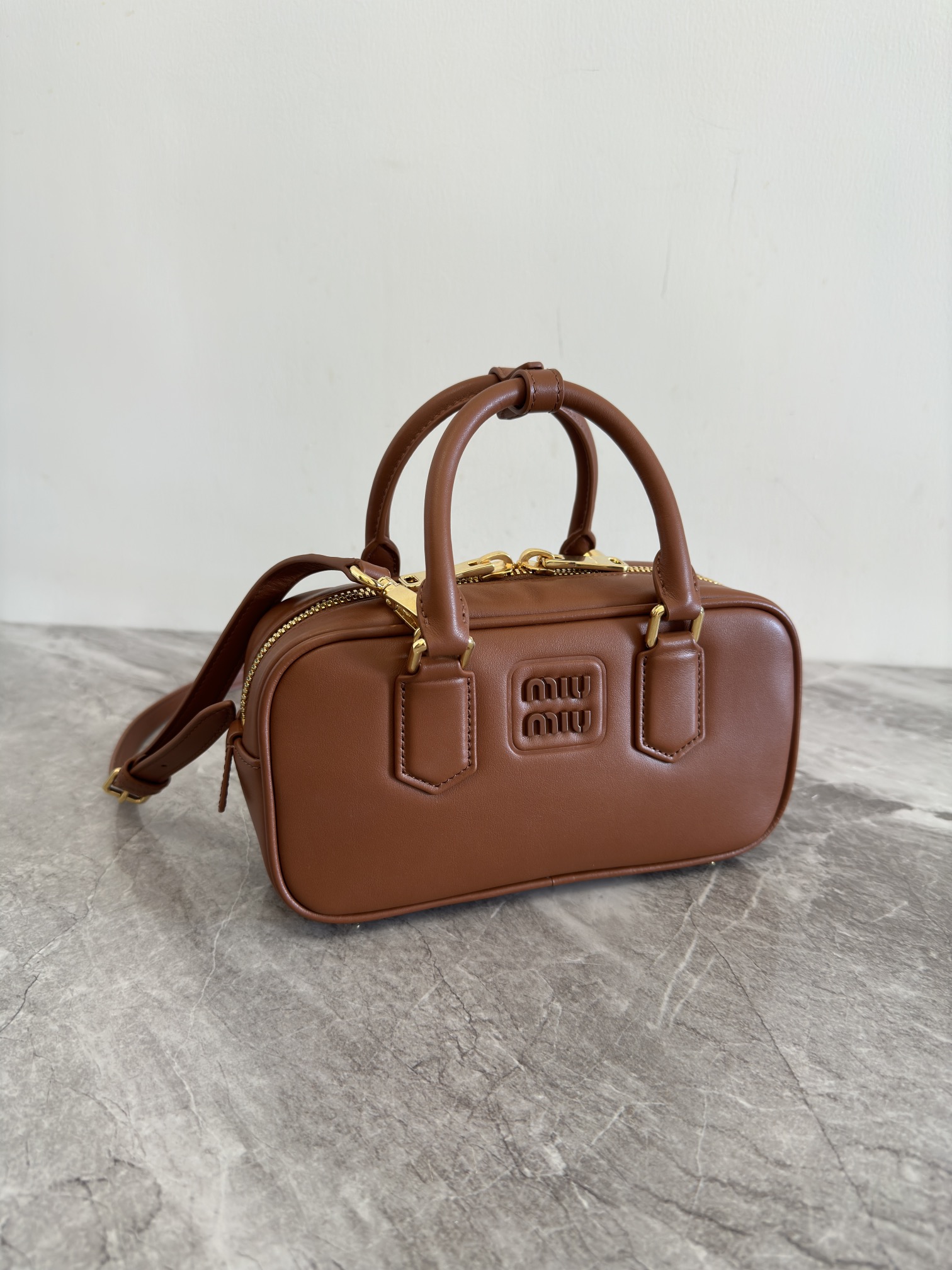 Arcadie leather bag miu miu